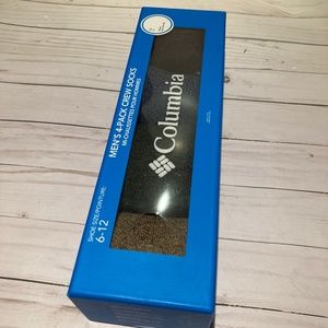 COLUMBIA | 4 Pack Men's Socks Shoe Size 6-12 In Giftbox NEW